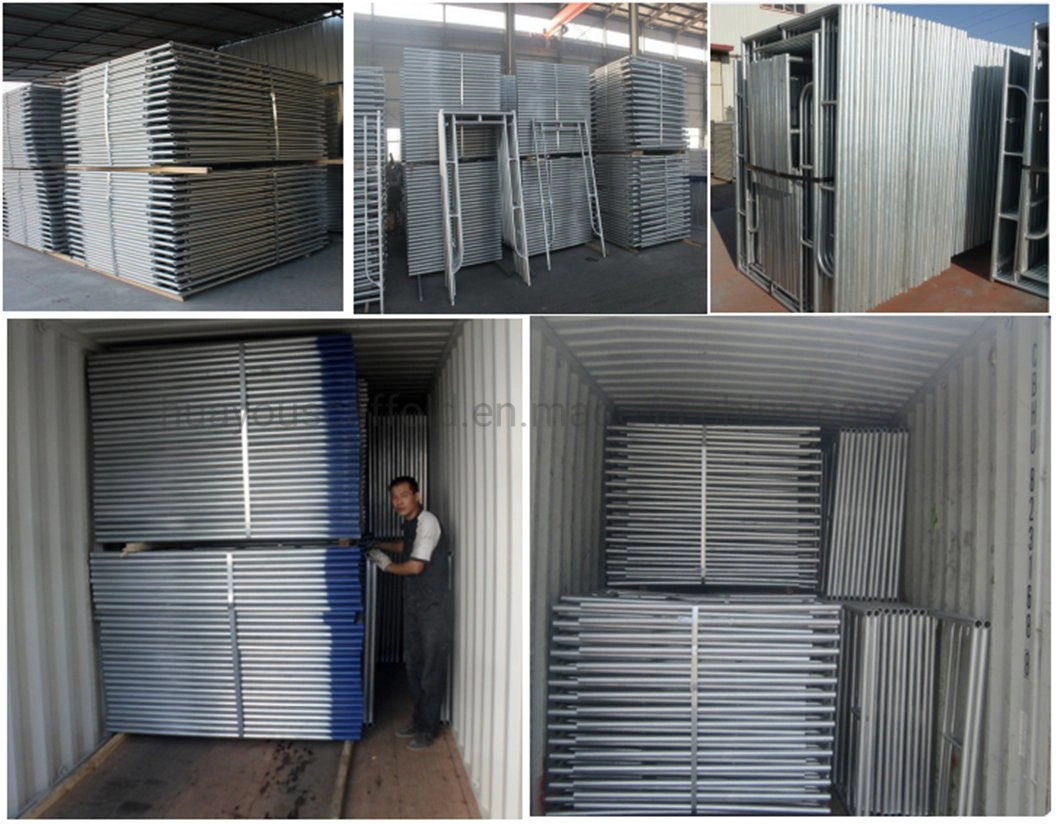 Hot Galvanized European Facade Layher Construction 2*0.73m Scaffolding /Scaffold Frame