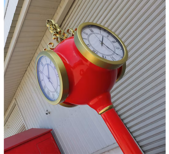 풍경 야외 그랜드 가든 광장 4면 거리 시계